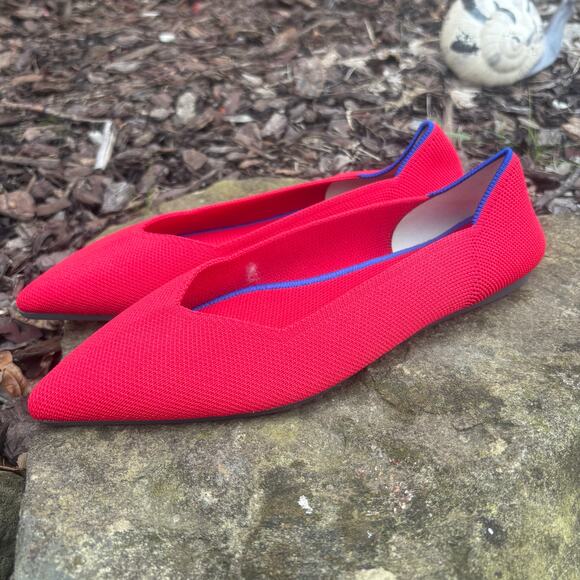 Rothy's The Point in Chili Red Ballet Flats Size 9.5 - Picture 5 of 7